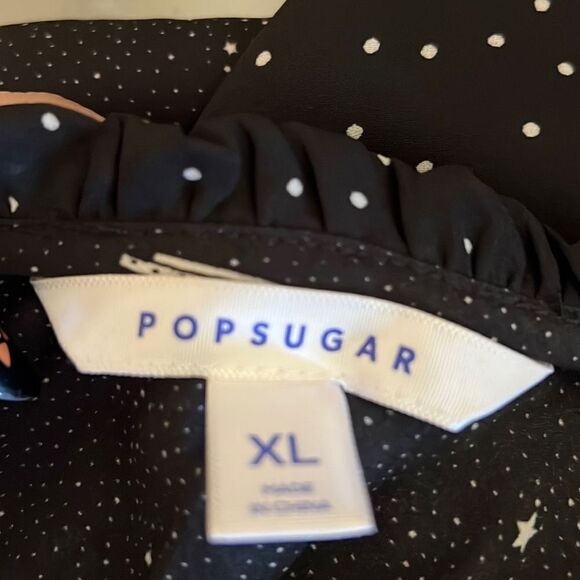 Popsugar Black White and Cream Multi Print Tiered Dresss Size XL - Picture 4 of 14